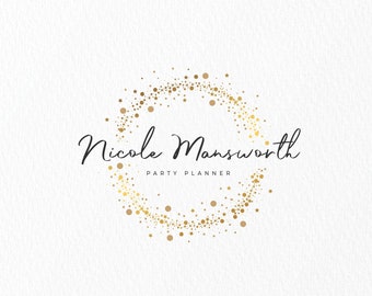 Party Planner Logo Design | Party Planning Logo | Gold Logo Design | Celebration Logo | Birthday Planner Logo | Wedding Planner Logo |