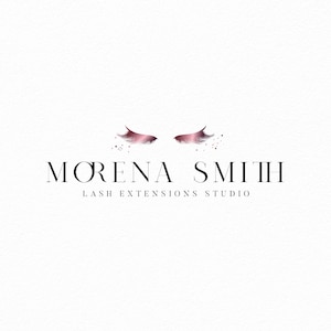 Lashes Logo, Rose Gold Logo, Beauty Logo, Makeup logo, Premade logo