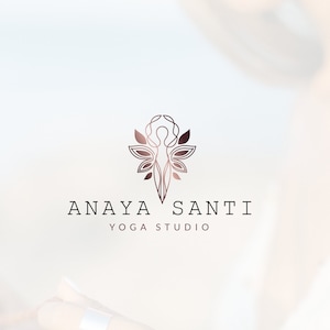 Abstract Yoga Logo, Meditation logo, Body Logo, Wellness Logo, Therapy Logo, Boho Logo, Holistic logo | Premade Logo Design Branding