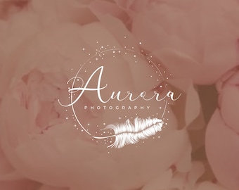 Coaching Logo design, Photography Logo, Beauty Logo Design, Feather Logo | premade Logo Design for small business owners