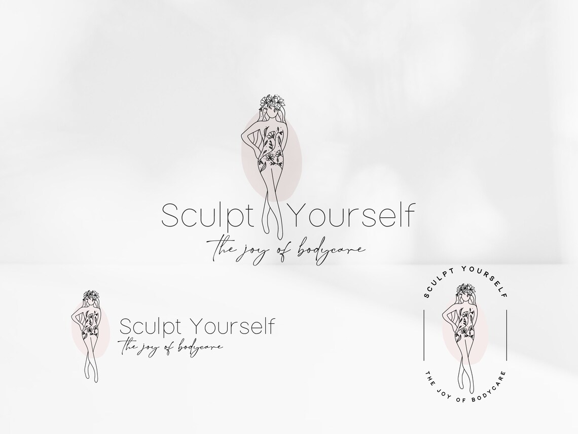 Body Sculpting Logo Design Beauty Logo Design Goddess Logo Etsy