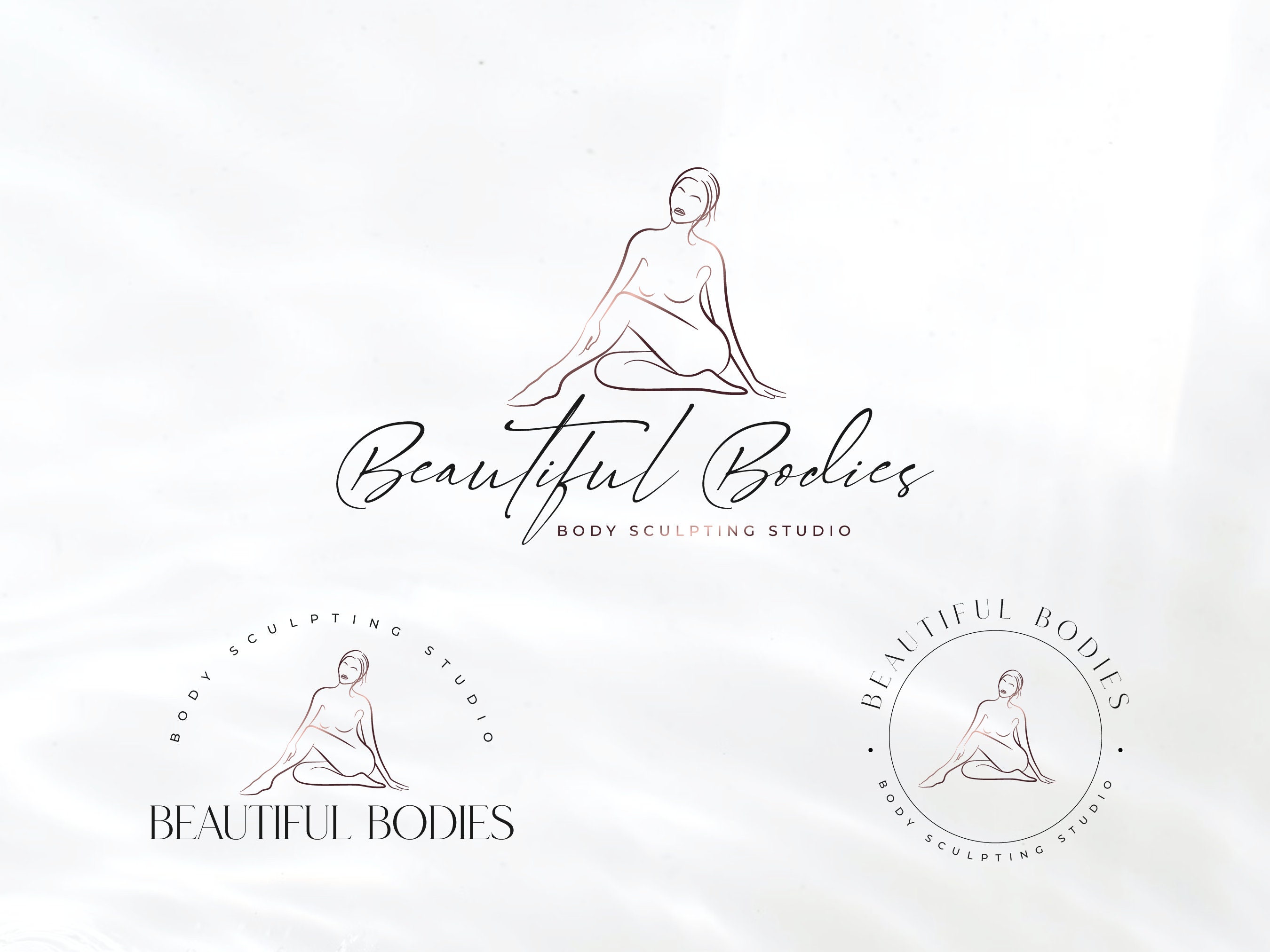 Body Sculpting Logo Design Beauty Logo Design Goddess Logo Etsy
