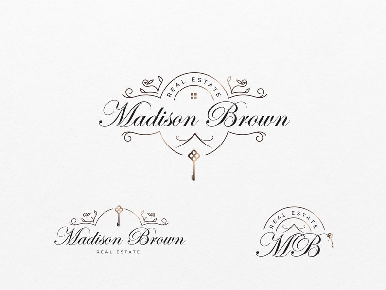 Vintage Real Estate Logo Design Luxury Real Estate Logo Etsy