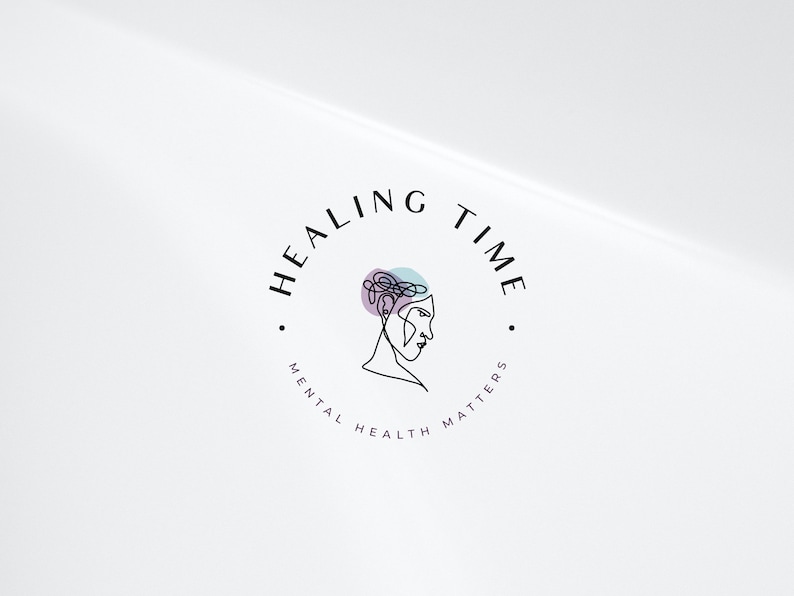 Mental Health Logo Therapy Logo Coaching Logo Abstract Face Etsy