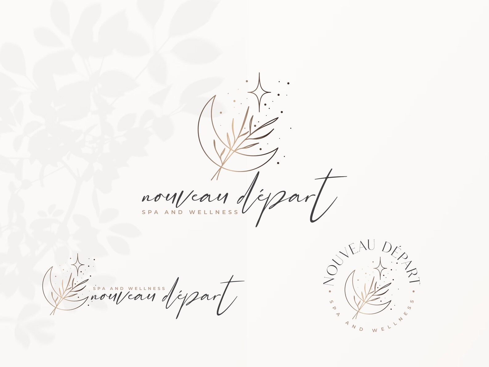 Gold Moon Logo Minimal Celestial Logo Spiritual Logo Stars Etsy