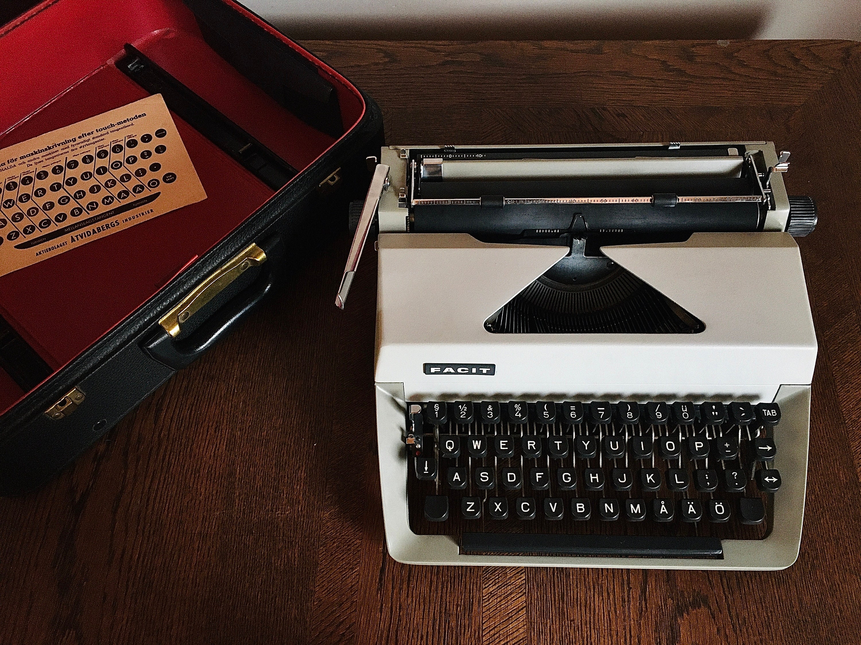 Facit Typewriter Vintage typewriter portable Manual typewriter Etsy