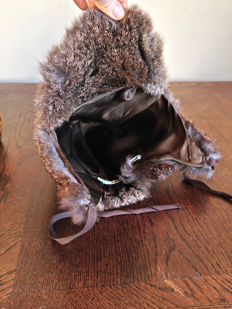 Fur trapper hat Kids hat Vintage hat Vintage fur Childrens Etsy