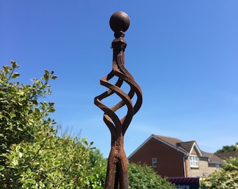 Rusty Steel Garden Obelisk-Plant Support-Clematis Support-Garden Art-Garden Obelisk-Garden Support-Garden Gift- Sweet pea support-Beans