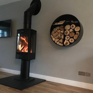 Log store-Large Log Holder-Wall mounted-Farmhouse-Kindling Store-Fireside Furniture-Log basket-Firewood Store-Storage-Heavy Duty