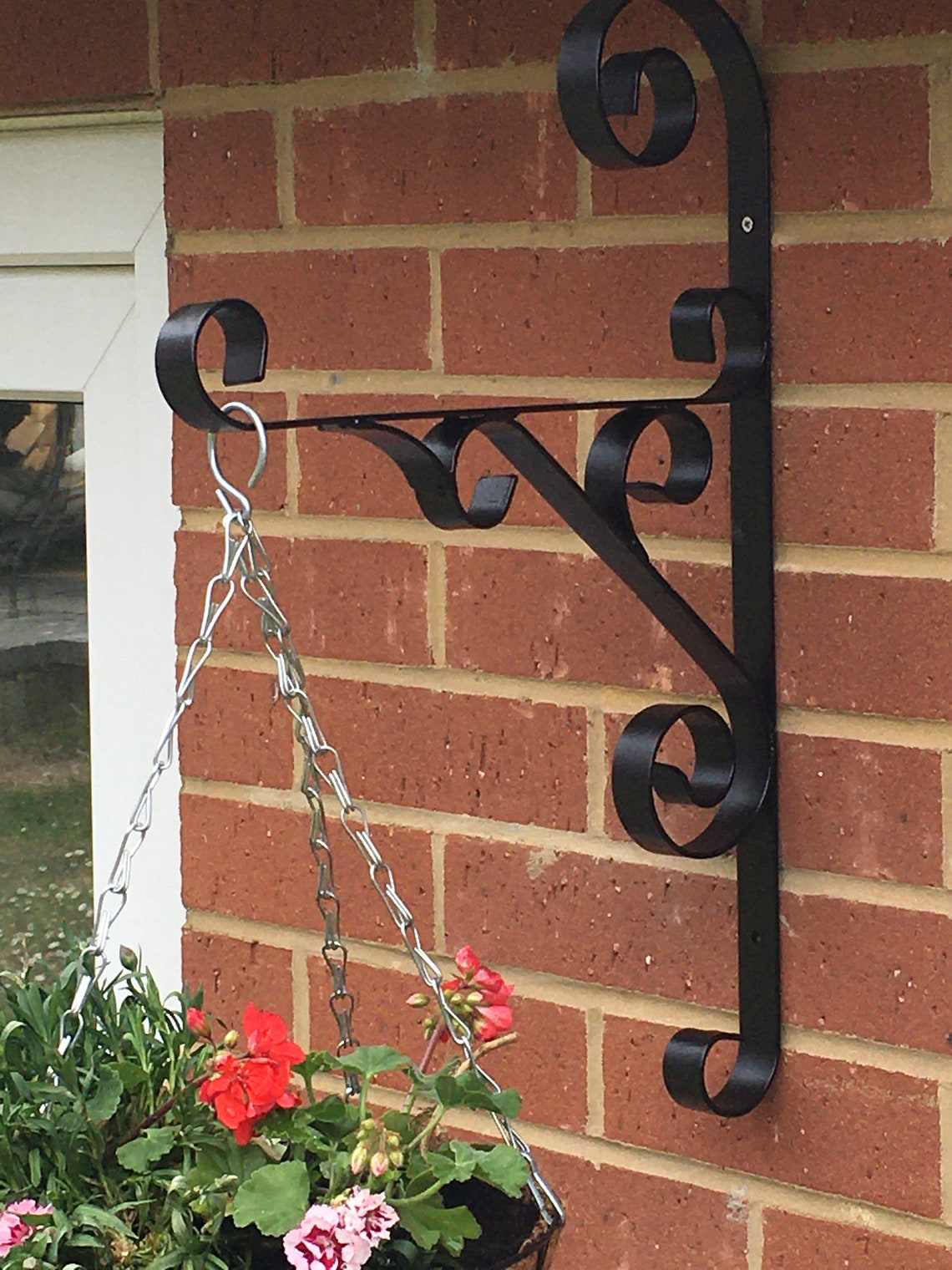 Hanging Flower Basket Bracketwall Bracketheavy Duty Etsy
