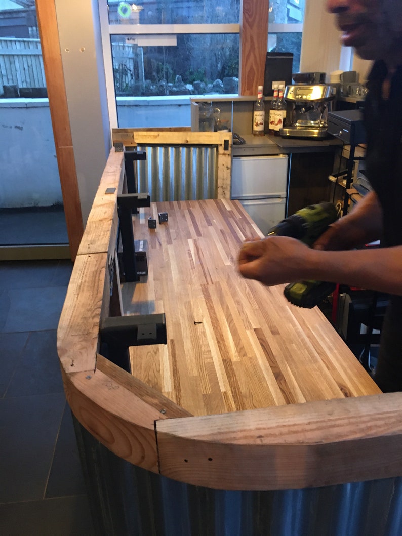 Industrial Bar Garden Bar Corrugated Metal Bar Rustic Bar Etsy UK