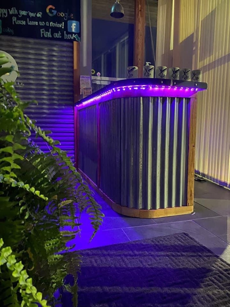 Industrial Bar Garden Bar Corrugated Metal Bar Rustic Bar Etsy UK