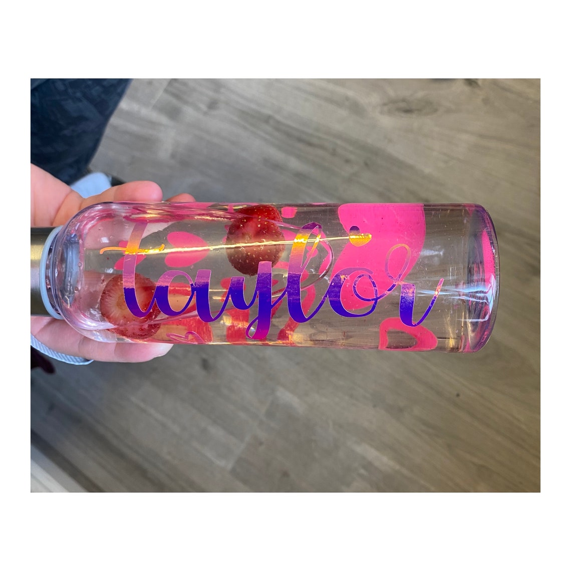 Personalised Name Bottles with HOLOGRAPHIC VINYL Etsy