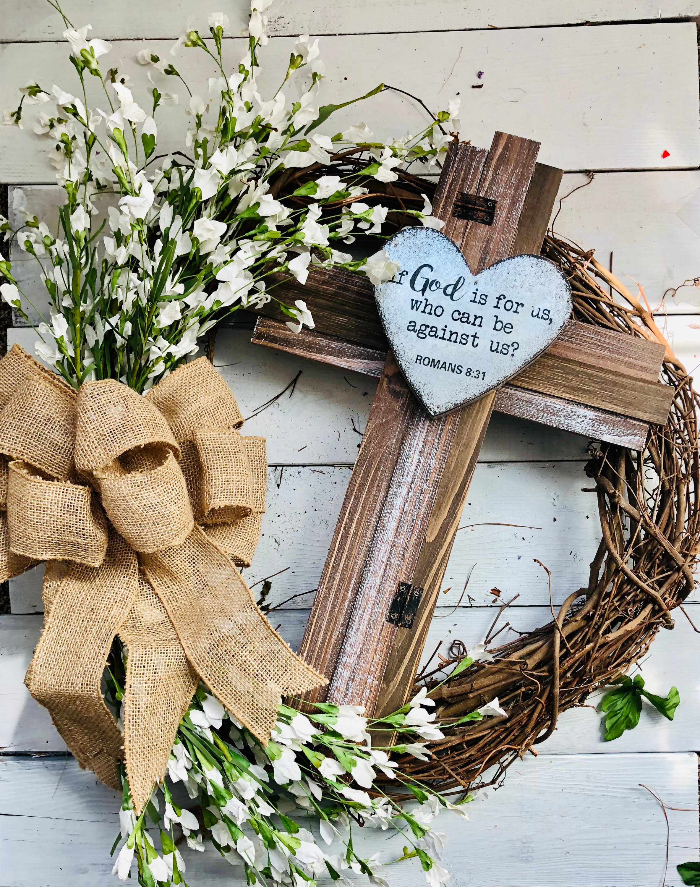 Cross Wreath Easter Wreath Sympathy Wreath Everyday Wreath Etsy