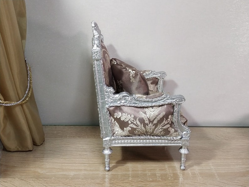 Doll furniture doll chair Armchair for 1:4 dolls classic armchair Louis XVI style