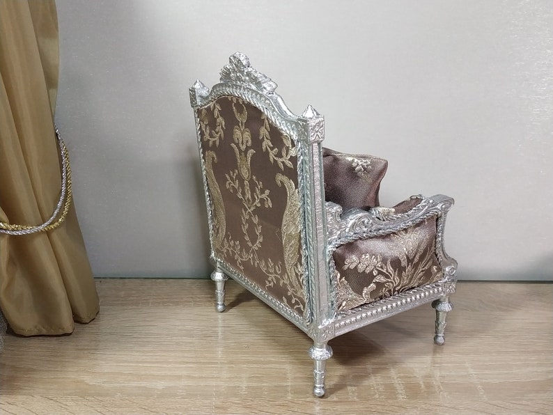 Doll furniture doll chair Armchair for 1:4 dolls classic armchair Louis XVI style