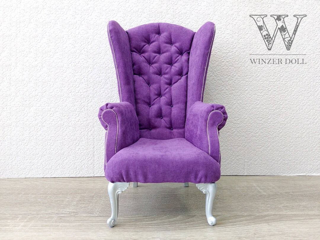 1/4 Chesterfield Queen Chair Purple for 16 Dolls BJD Etsy