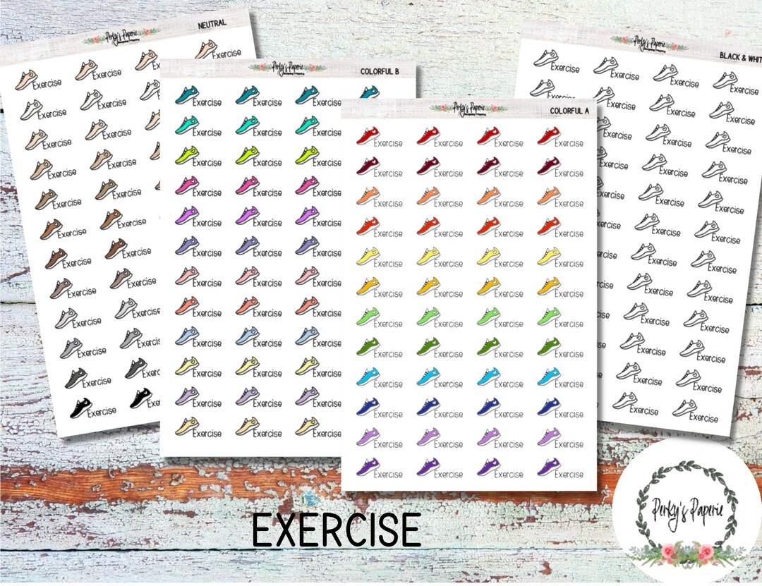 Exercise Sticker | Running Shoes | Step Tracker | Workout Tracker ...
