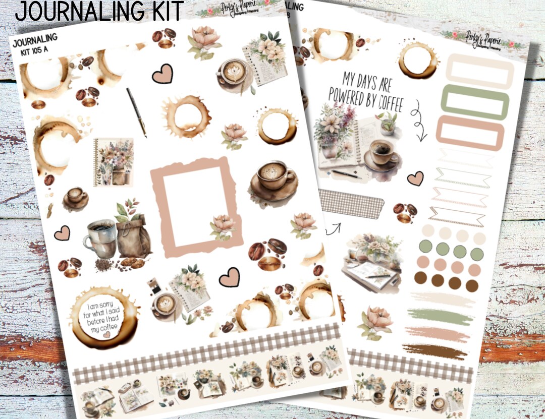 Journal, Scrapbook, Hobonichi Cousin Daily Planner Sticker Kit 105 ...