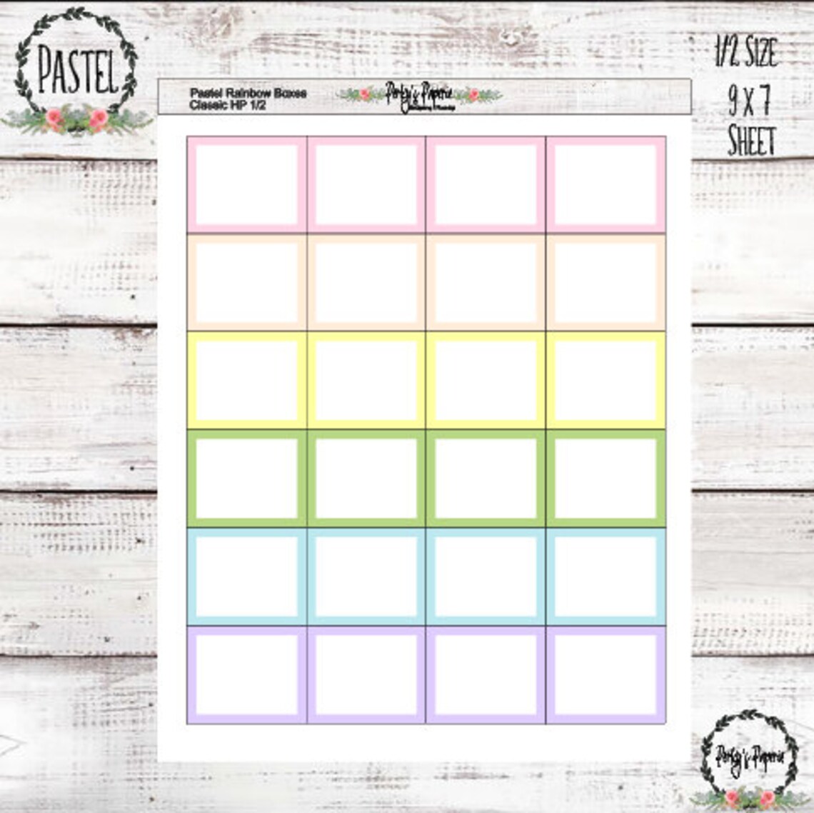 Colorful Classic Happy Planner Boxes Pastel Colorful Boxes | Etsy
