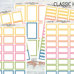 Classic HP Spring Colorful Planner Boxes | Colorful Boxes | Functional Planner Stickers | Budget Boxes | Planner Boxes