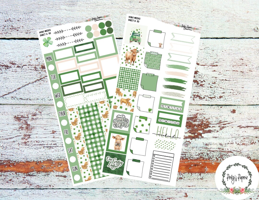 Hobonichi Weeks Planner Sticker Kit 113 Weekly Planning Highland Cows ...