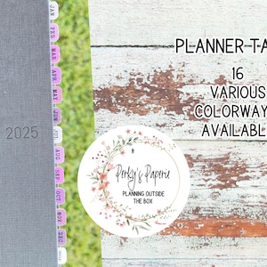 NEW Mini Monthly Planner Tabs Typewriter Font for Hobonichi Cousin, Hobonichi Weeks, Journals and more For Your Planner Set Up