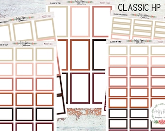 Classic HP Moody Fall Colorful Planner Boxes | Functional Planner Stickers | Budget Boxes | Planner Box Stickers