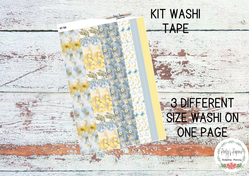 Weekly Washi Sticker Sheet 126, Summer Primrose Flowers Washi ...