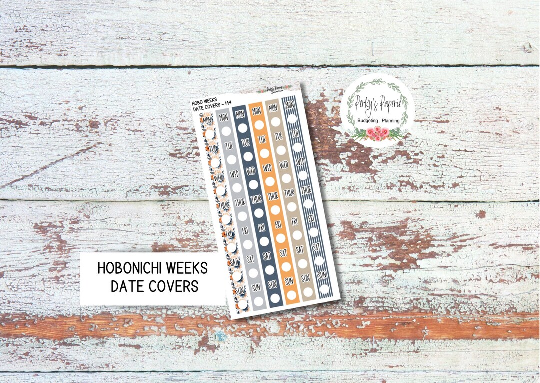 Hobonichi Weeks Date Cover Planner Stickers Kit 144, Cozy Autumn Weekly ...
