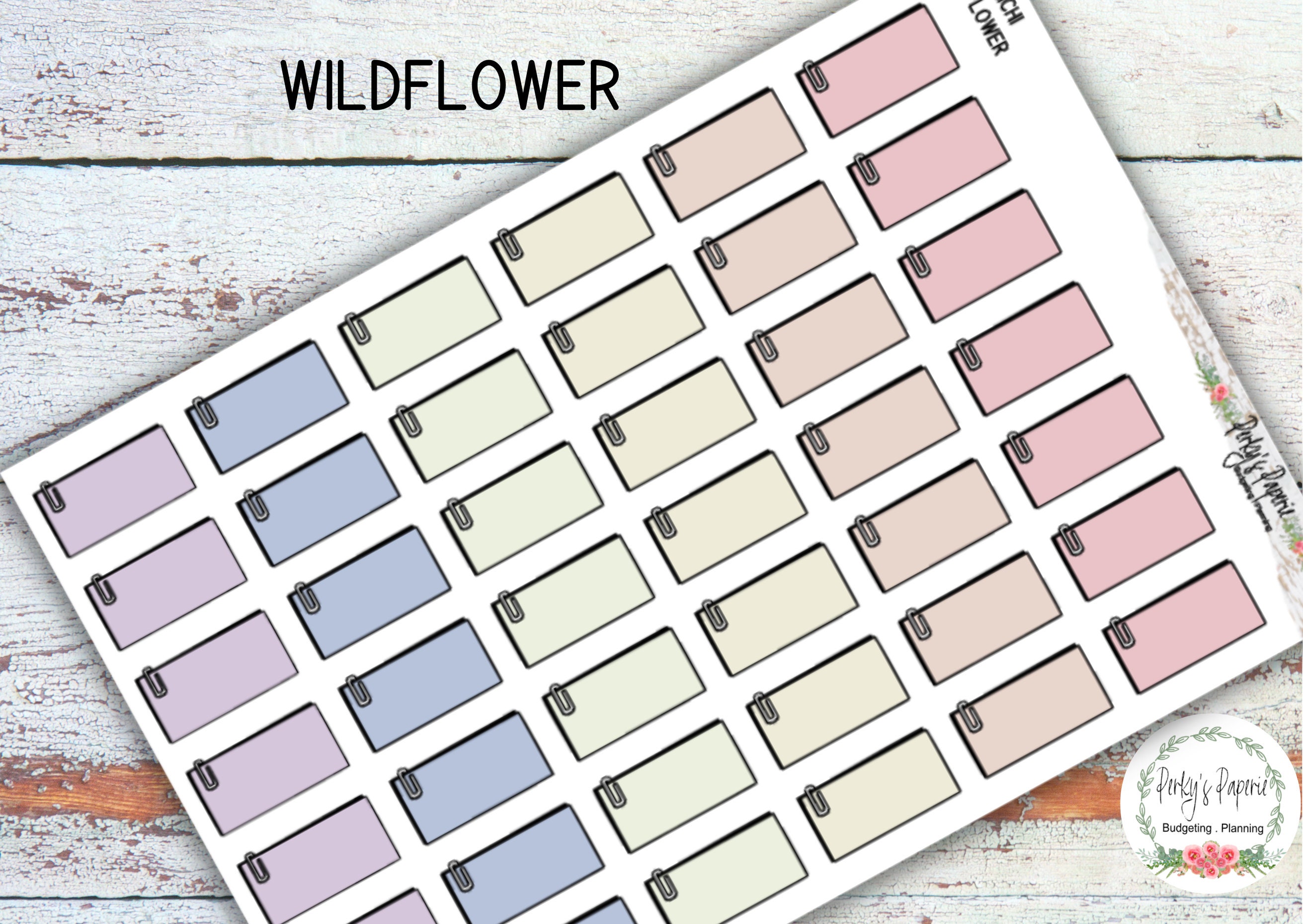 Sticker Notes Box Colored Notes Box With Clip Planner Sticker | Fuctional Planner Box ...