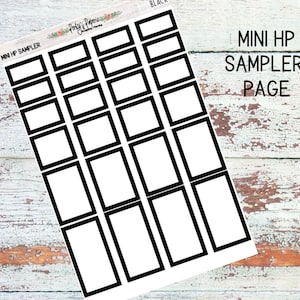 Mini HP Vertical Colorful Planner Box Sampler Page | Functional Planner Stickers | Budget Boxes | Planner Box Stickers