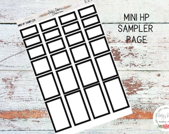 Mini HP Vertical Colorful Planner Box Sampler Page | Functional Planner Stickers | Budget Boxes | Planner Box Stickers
