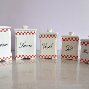 Ensemble 5 pots vintage