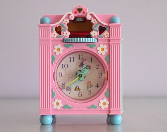 Pendule POLLY POCKET rose vintage