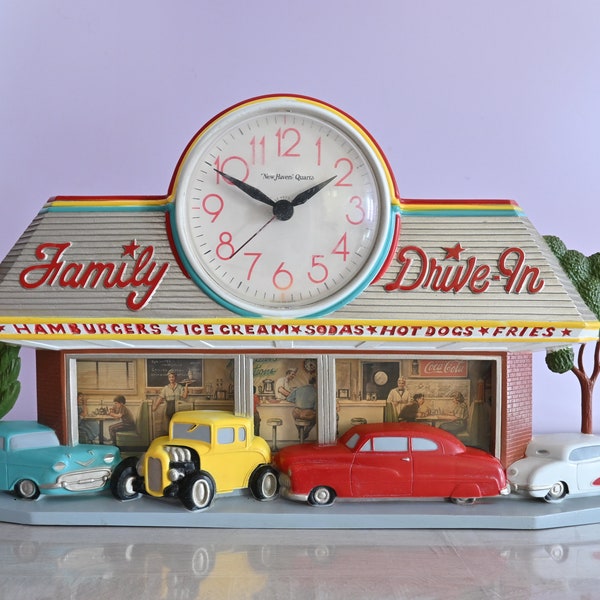 Horloge murale Coca Cola « Family Drive in »