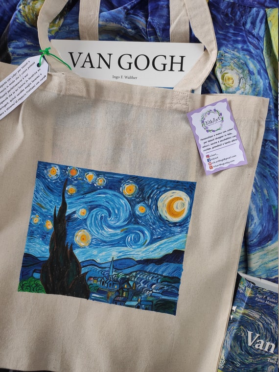 Pintura famosa de Vincent Van Gogh (noche estrellada), estilo de museo de  arte, bolsa de mano grande de 19,5 pulgadas, bolsa de compras reutilizable,  puede contener hasta 15 kg