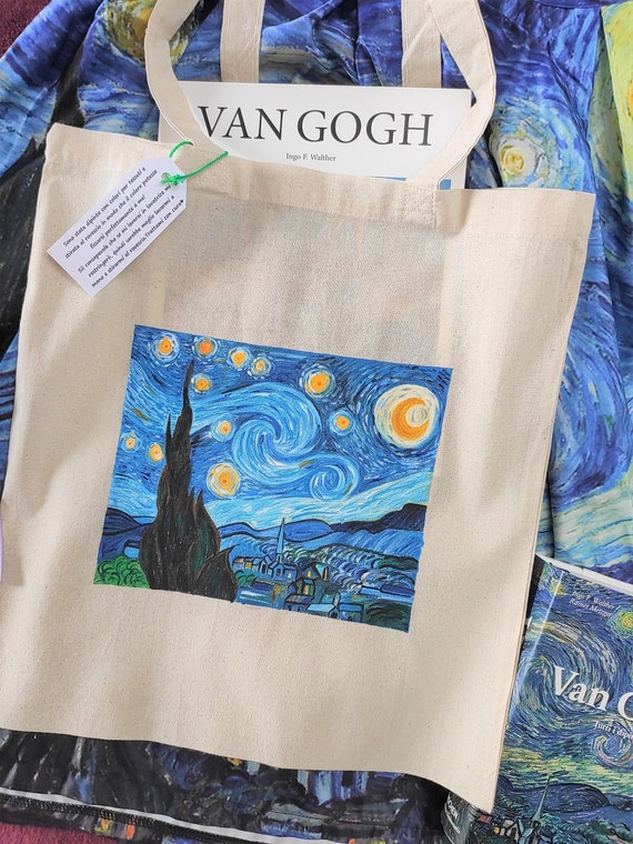 Notte Stellata VAN GOGH Borsa di tela dipinta a mano Regalo | Etsy Italia
