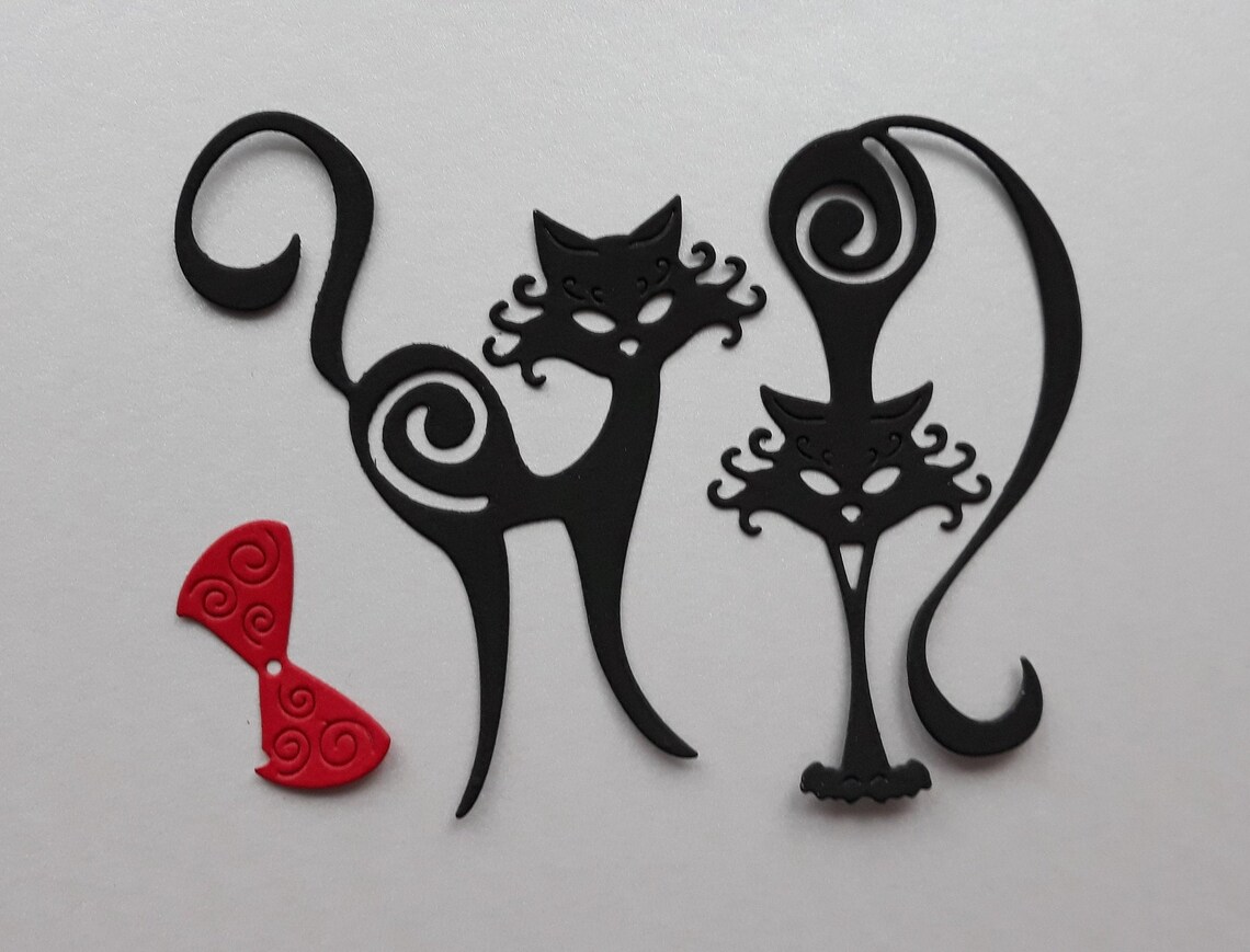 Paper Die Cut Cardstock Cats Shapes 3 Sets Cats Shapes for Etsy