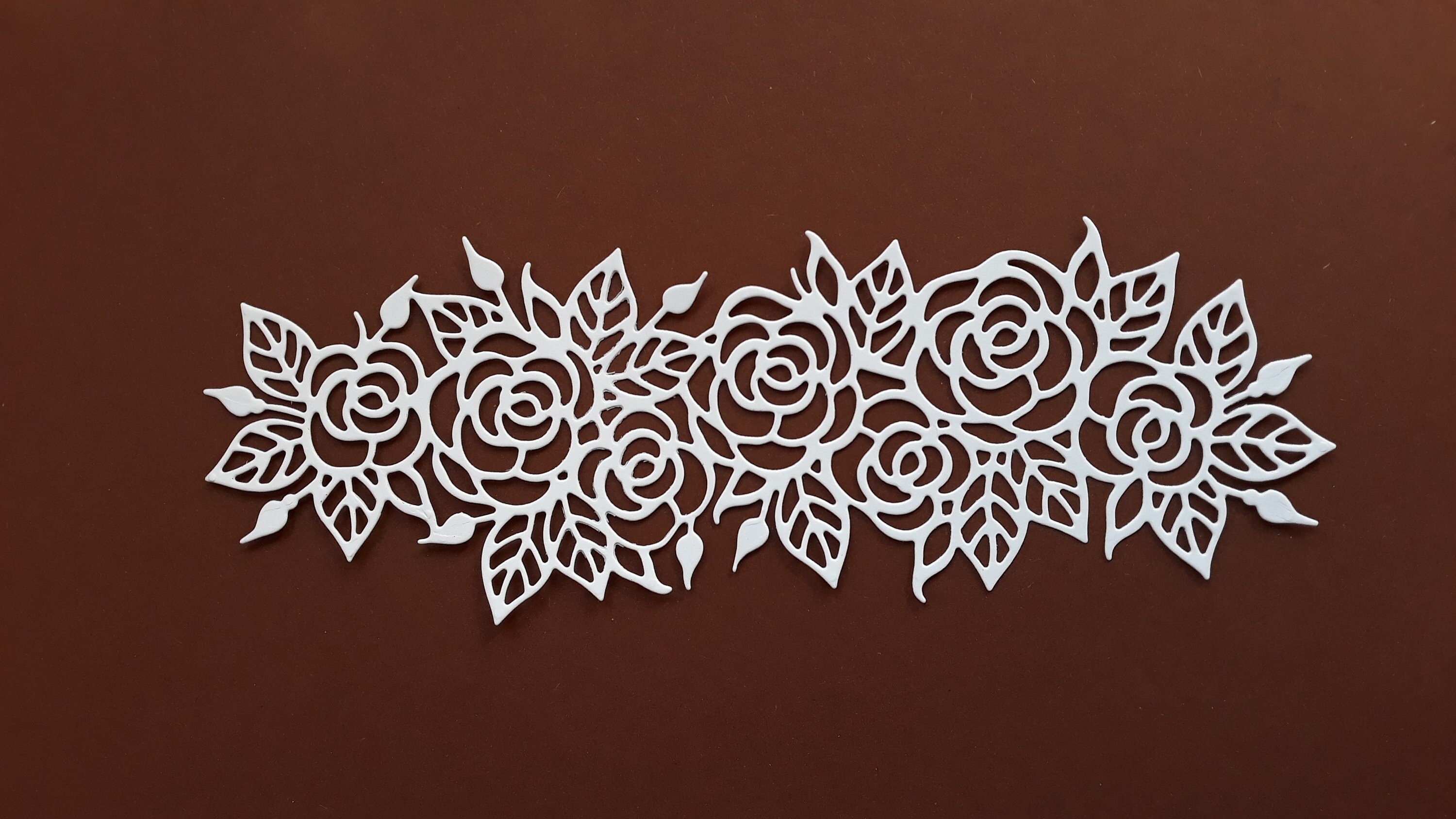 Roses Border Paper Die Cut Decoration Cardstock Borders with Etsy