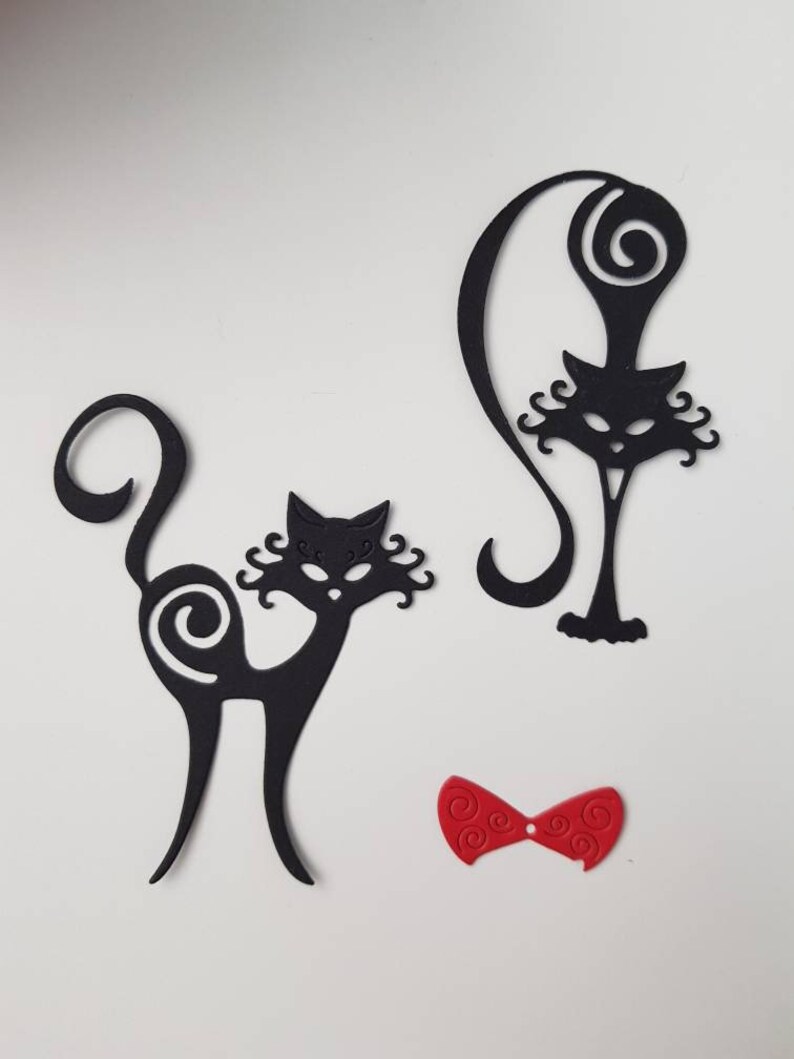 Paper Die Cut Cardstock Cats Shapes 3 Sets Cats Shapes for Etsy