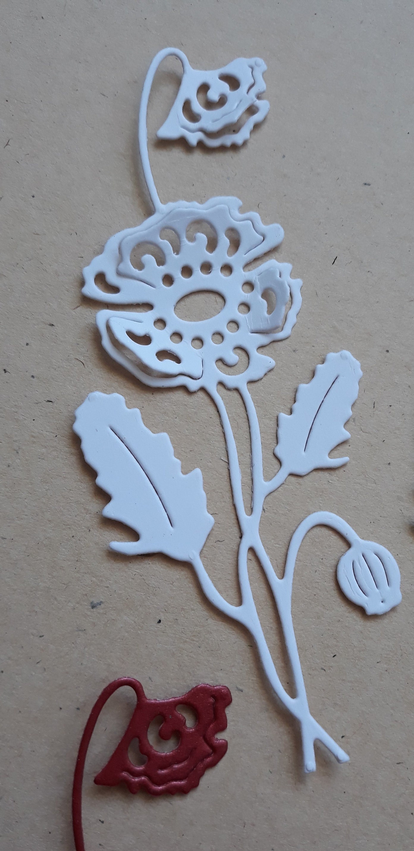 Poppy Flowers Die Cuts Plants and Flowers Paper Die Cuts for Etsy