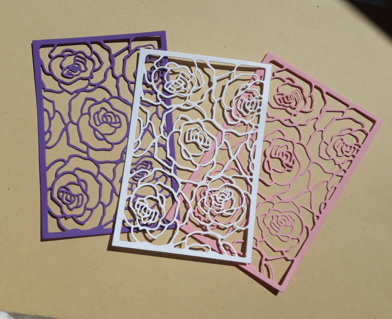 Paper Mat Roses Die Cut Die Cut Roses Roses Shapes for Etsy