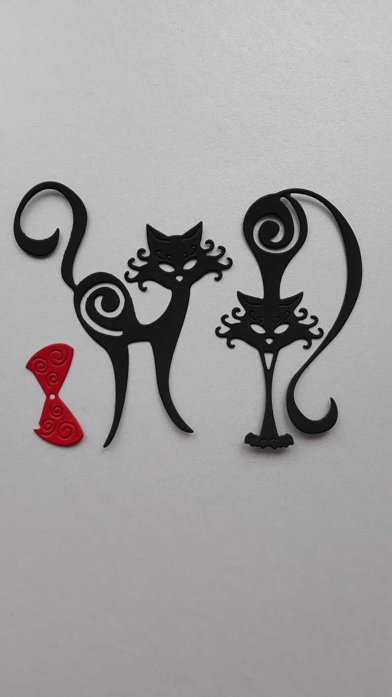 Paper Die Cut Cardstock Cats Shapes 3 Sets Cats Shapes for Etsy
