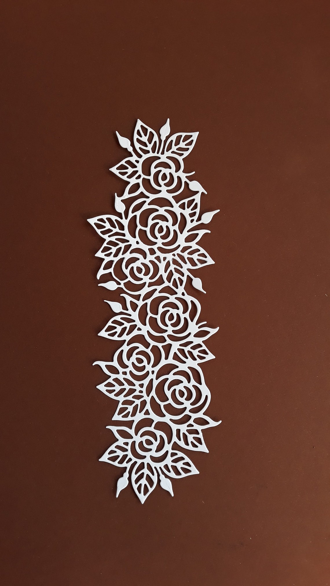 Roses Border Paper Die Cut Decoration Cardstock Borders with Etsy