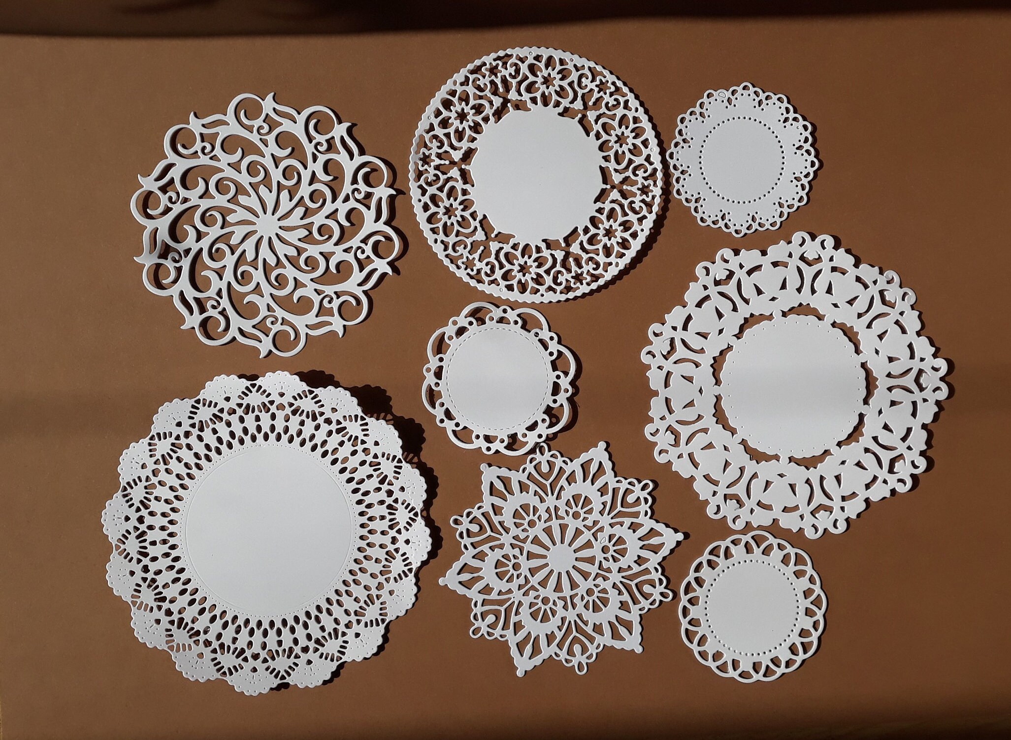 Set of 8 Different Paper Doilies Paper Doilies Die Cut Etsy