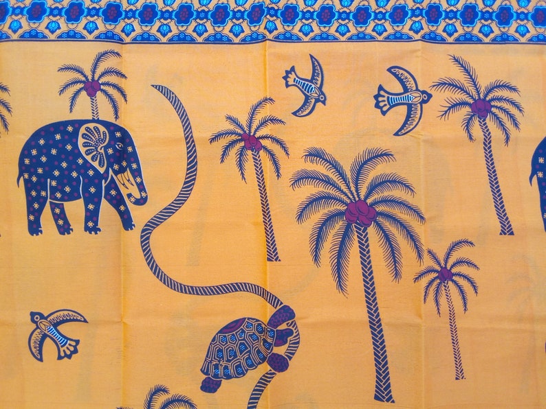 African animals fabric,African animals print,Elephant,Crocodile,Birds,Turtles,Trees,African Fabric by the yard,African animal wall art