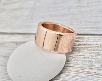 Wide copper ring | Wide copper band | Copper wedding band | Mr and Mrs rings | Handmade copper jewellery | Copper ring | Copper wedding gift