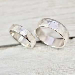 Eheringe Silber | Herrenringe | Sterling Silber Trauringe | Eheringe Silber | Handgemachte Trauringe | Seine und Ihre Ringe