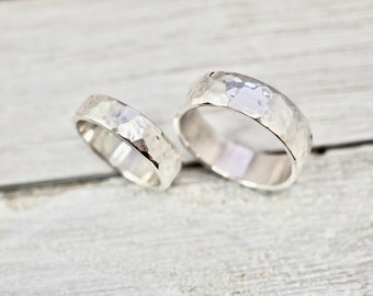 Silver wedding rings | Mr and Mrs rings | Sterling silver wedding rings | Silver wedding rings | Handmade wedding rings | His and her rings